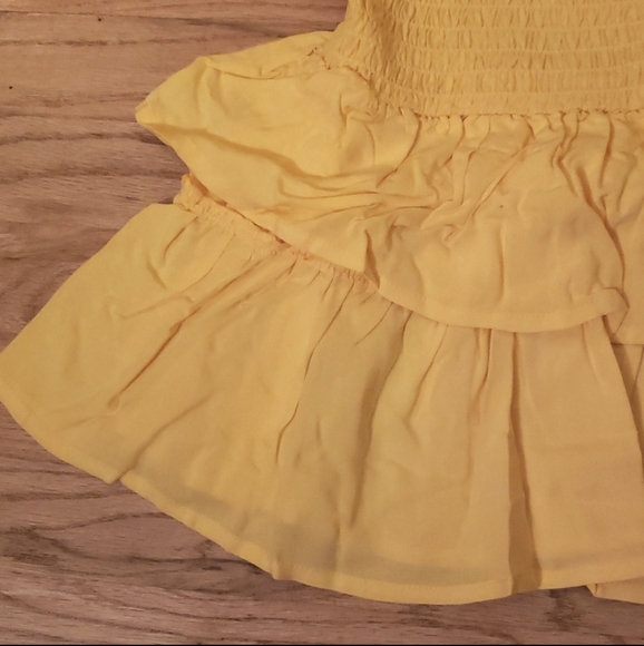 NWT Ascot & Hart yellow stretch and flutter skirt - Picture 3 of 3